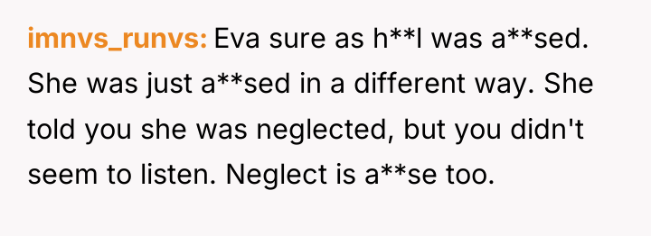 imnvs_runvs Eva sure as h**l was a**sed. She was just...