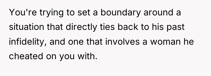 You're trying to set a boundary around a situation that...