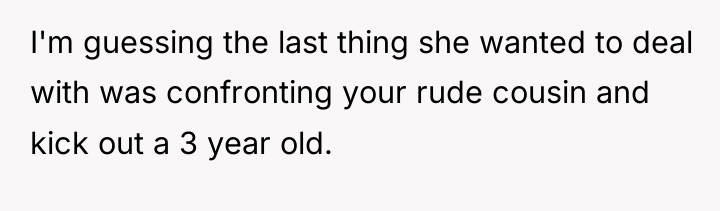 I'm guessing the last thing she wanted to deal with...