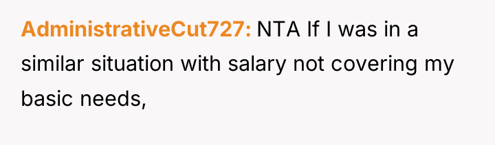 AdministrativeCut727 NTA If I was in a similar situation with...