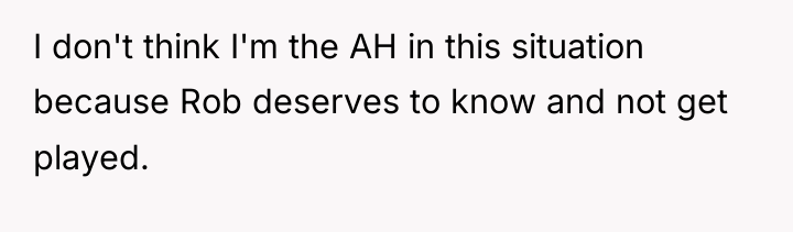 I don't think I'm the AH in this situation because...