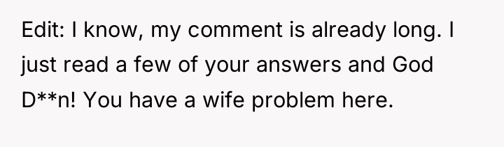 Edit: I know, my comment is already long. I just...