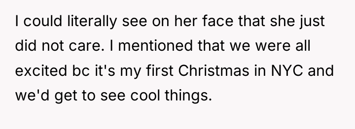 I could literally see on her face that she just...