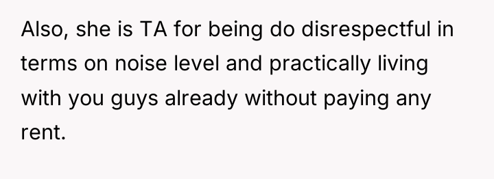 Also, she is TA for being do disrespectful in terms...
