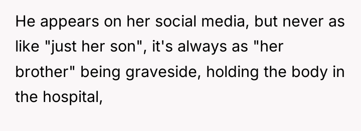 He appears on her social media, but never as like...