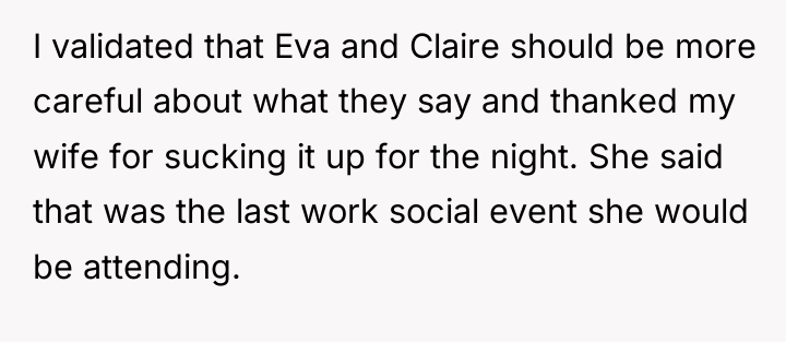 I validated that Eva and Claire should be more careful...
