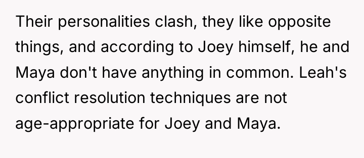 Their personalities clash, they like opposite things, and according to...