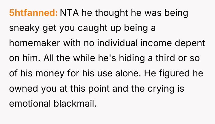 5htfanned NTA he thought he was being sneaky get you...