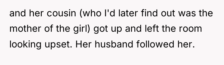 and her cousin (who I'd later find out was the...