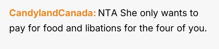 CandylandCanada NTA She only wants to pay for food and...