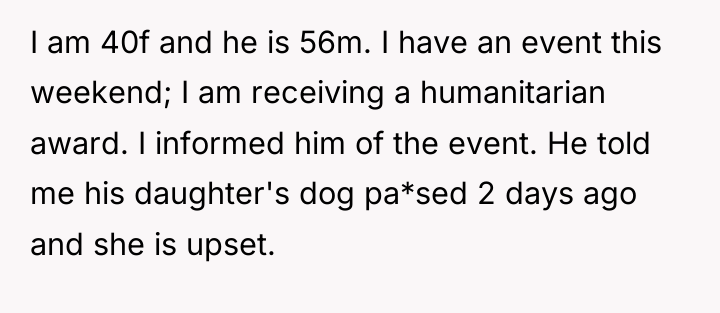 I am 40f and he is 56m. I have an...