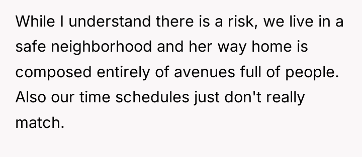 While I understand there is a risk, we live in...
