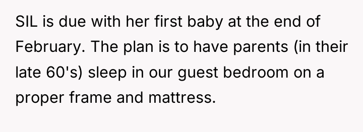 SIL is due with her first baby at the end...