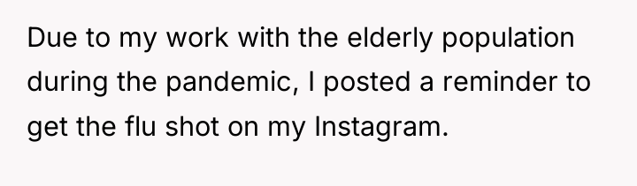 Due to my work with the elderly population during the...