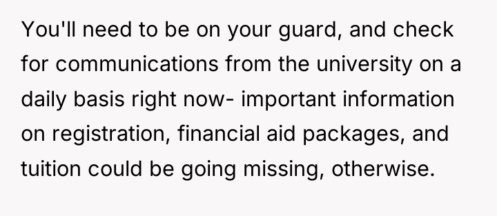 You'll need to be on your guard, and check for...
