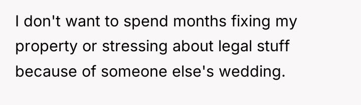 I don't want to spend months fixing my property or...