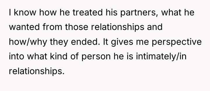 I know how he treated his partners, what he wanted...