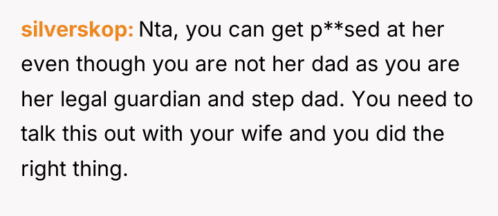 silverskop Nta, you can get p**sed at her even though...