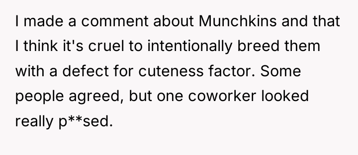 I made a comment about Munchkins and that I think...