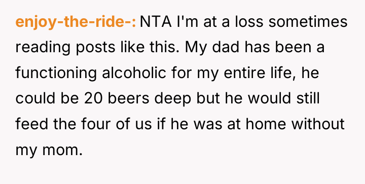 enjoy-the-ride- NTA I'm at a loss sometimes reading posts like...
