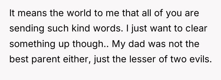 It means the world to me that all of you...