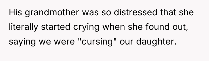 His grandmother was so distressed that she literally started crying...
