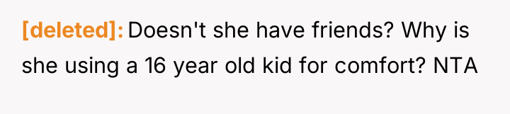 [deleted] Doesn't she have friends? Why is she using a...