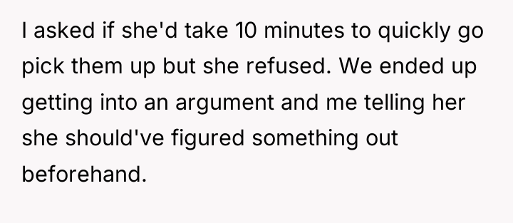 I asked if she'd take 10 minutes to quickly go...