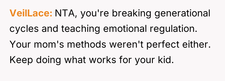VeilLace NTA, you're breaking generational cycles and teaching emotional regulation....