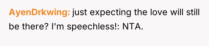 AyenDrkwing just expecting the love will still be there? I'm...