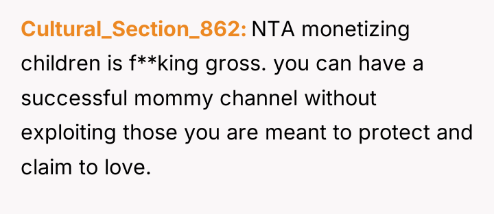 Cultural_Section_862 NTA monetizing children is f**king gross. you can have...