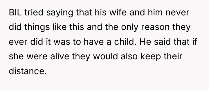 BIL tried saying that his wife and him never did...