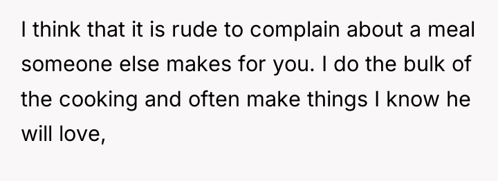 I think that it is rude to complain about a...