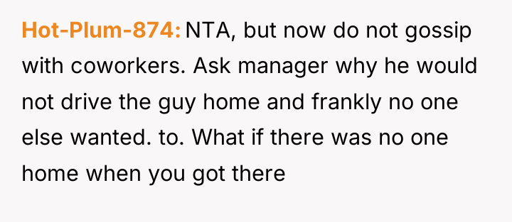 Hot-Plum-874 NTA, but now do not gossip with coworkers. Ask...