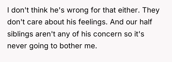 I don't think he's wrong for that either. They don't...