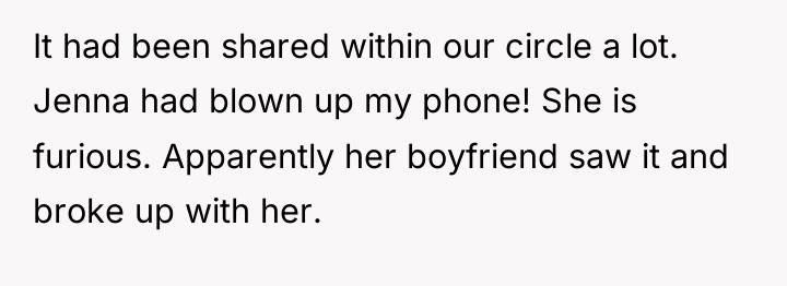 It had been shared within our circle a lot. Jenna...