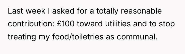 Last week I asked for a totally reasonable contribution: £100...