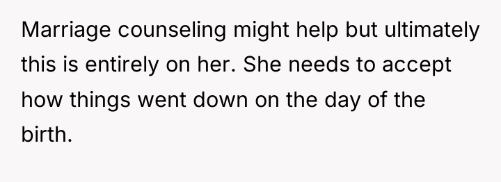 Marriage counseling might help but ultimately this is entirely on...