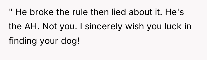 " He broke the rule then lied about it. He's...