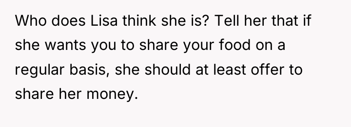 Who does Lisa think she is? Tell her that if...
