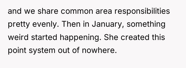 and we share common area responsibilities pretty evenly. Then in...