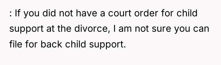 : If you did not have a court order for...