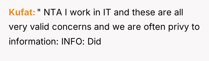 Kufat " NTA I work in IT and these are...