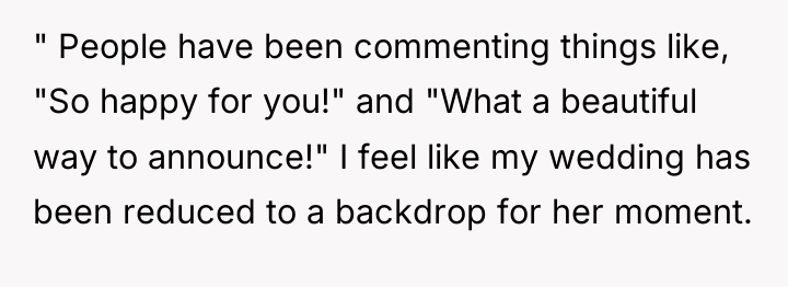 " People have been commenting things like, "So happy for...