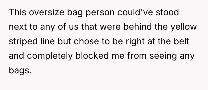 This oversize bag person could've stood next to any of...