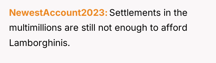 NewestAccount2023 Settlements in the multimillions are still not enough to...