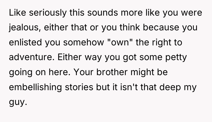 Like seriously this sounds more like you were jealous, either...