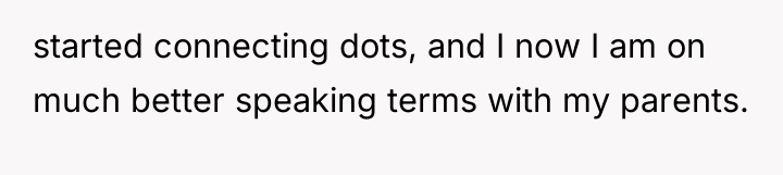 started connecting dots, and I now I am on much...