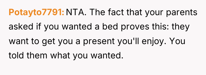 Potayto7791 NTA. The fact that your parents asked if you...