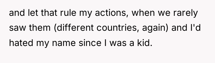 and let that rule my actions, when we rarely saw...